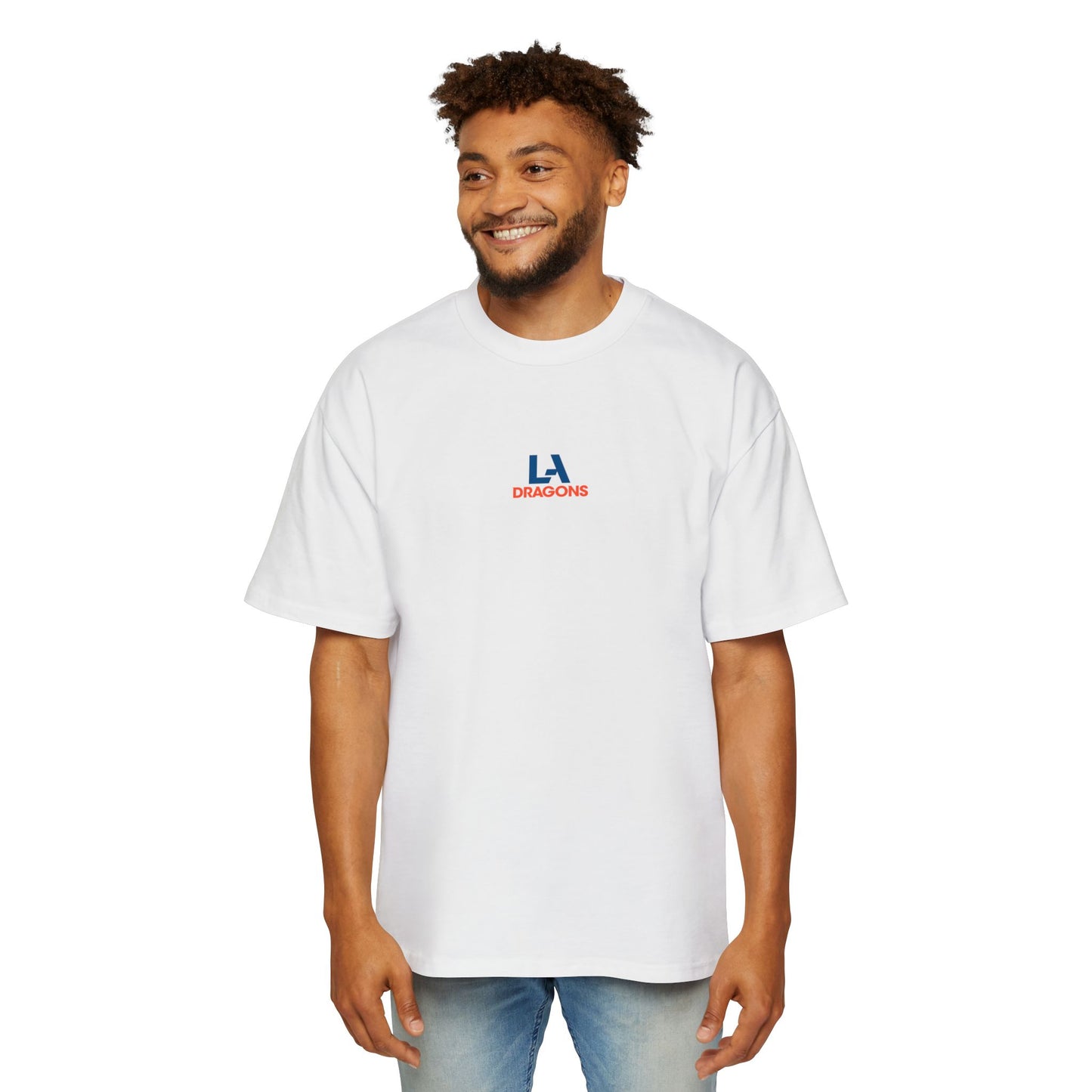 LA Dragons Logo Tee — Men's Oversized Black Graphic T-Shirt