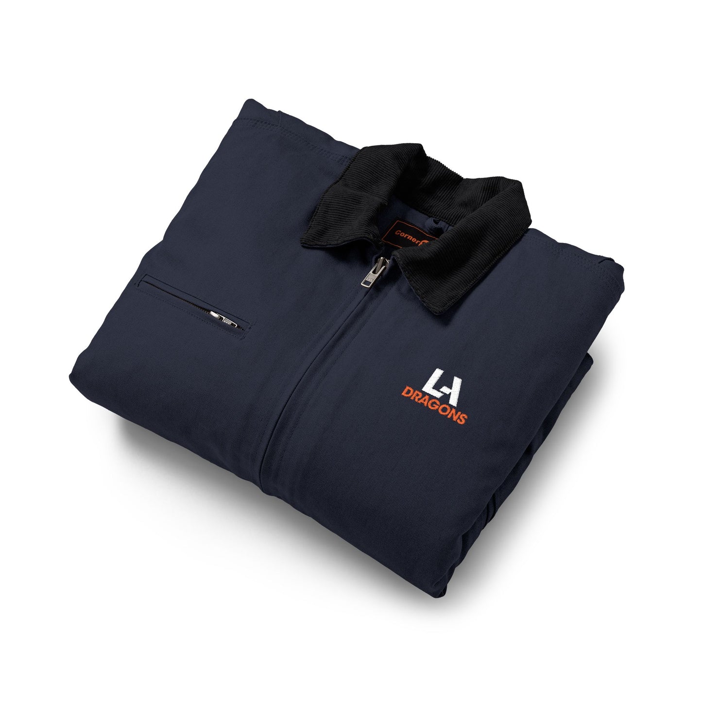 LA Badgers Work Jacket — Insulated Duck Cloth Zip-Up Jacket with Chest Logo