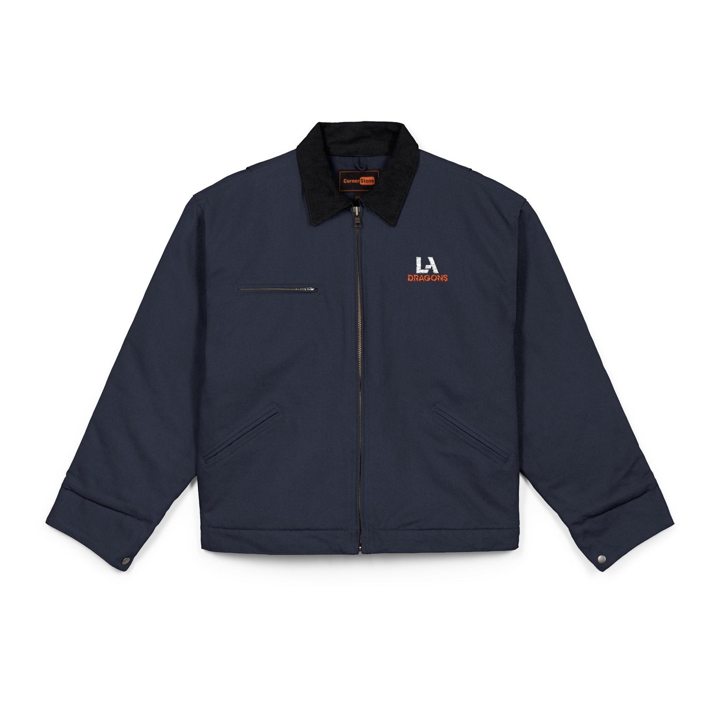LA Badgers Work Jacket — Insulated Duck Cloth Zip-Up Jacket with Chest Logo