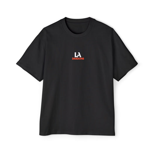 LA Dragons Logo Tee — Men's Oversized Black Graphic T-Shirt