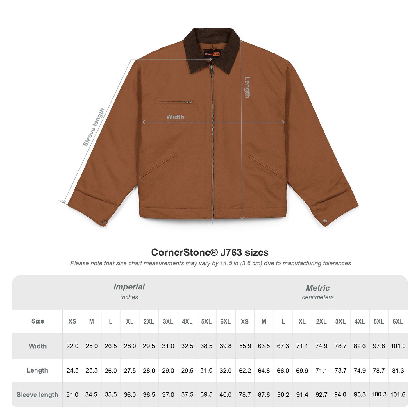 LA Badgers Work Jacket — Insulated Duck Cloth Zip-Up Jacket with Chest Logo