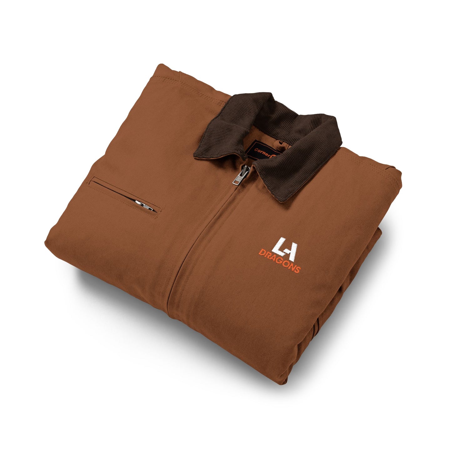 LA Badgers Work Jacket — Insulated Duck Cloth Zip-Up Jacket with Chest Logo