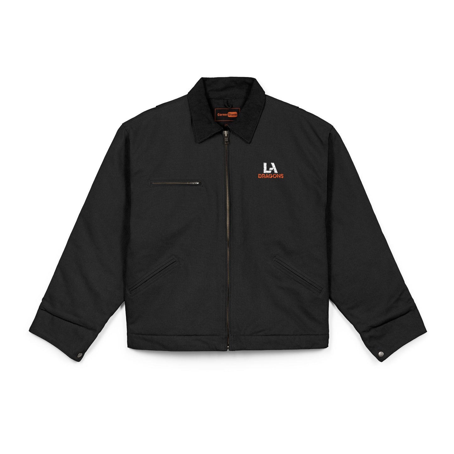 LA Badgers Work Jacket — Insulated Duck Cloth Zip-Up Jacket with Chest Logo