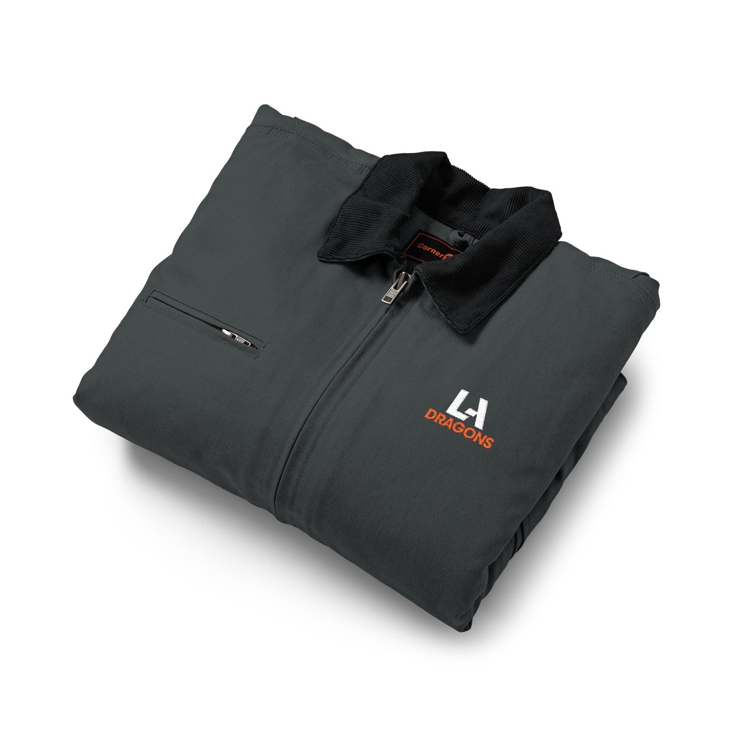 LA Badgers Work Jacket — Insulated Duck Cloth Zip-Up Jacket with Chest Logo